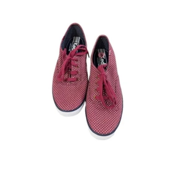 Keds Sneakers Red with White Polka Dots 9 - Picture 1 of 8